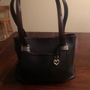 Brighton Black and Dark Brown Shoulder Bag